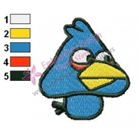Angry Birds blue Goomba Embroidery Design
